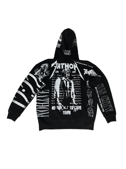 All Over Print Hoodie Black