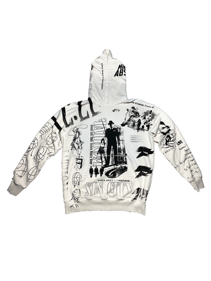 All Over Print Hoodie Ivory