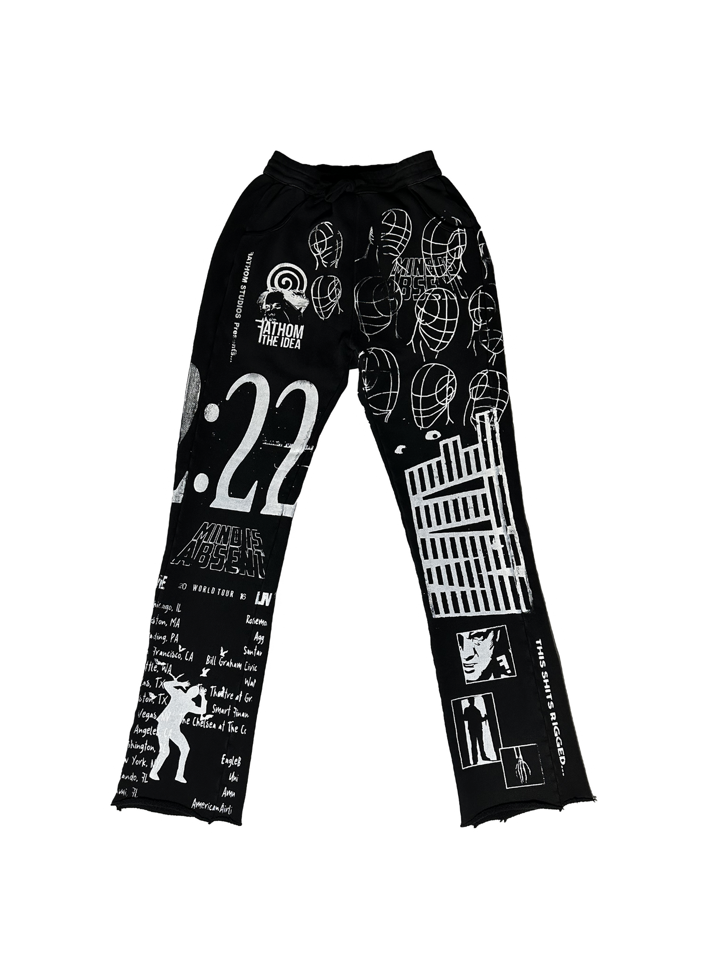 All Over Print Sweatpant Black