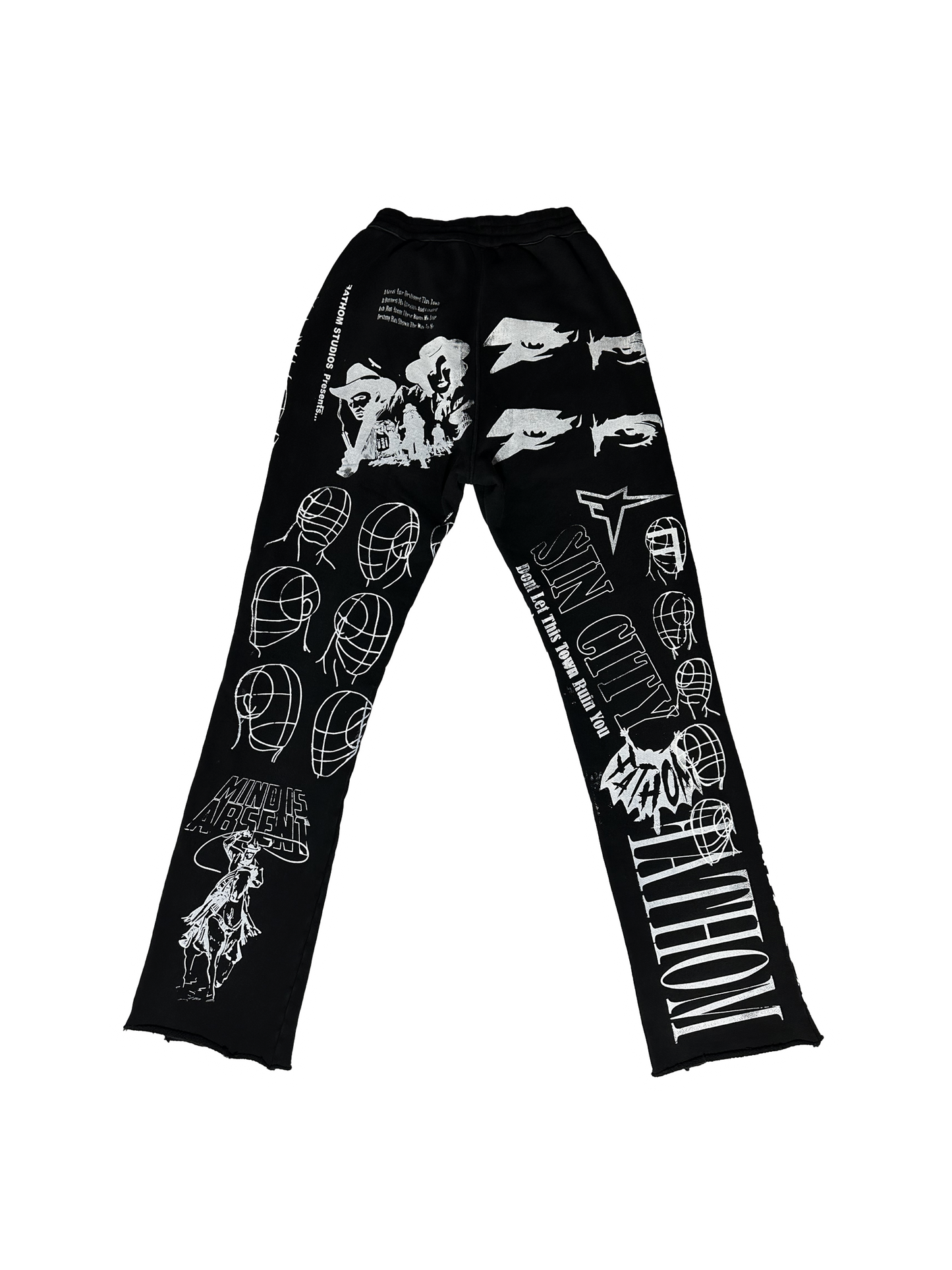 All Over Print Sweatpant Black